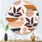 Designart - Tropical Leaf Silhouettes and Shapes I - Modern Metal Circle Wall Art